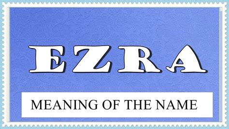 What does name ezra mean - Ezra 7:10. ESV For Ezra had set his heart to study the Law of the LORD, and to do it and to teach his statutes and rules in Israel. NIV For Ezra had devoted himself to the study and observance of the Law of the LORD, and to teaching its decrees and laws in Israel. NASB For Ezra had firmly resolved to study the Law of the Lord and to practice it ...